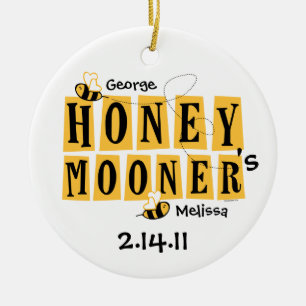 Honeymooner Bee Personalised Ornament