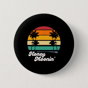 Honeymoonin Bride Groom Honeymoon Vacation Wedding 6 Cm Round Badge