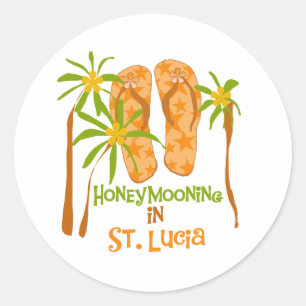 Honeymooning in St. Lucia Sticker