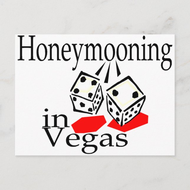 Honeymooning In Vegas Postcard (Front)