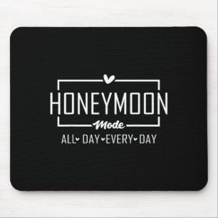 Honeymooning Mr and Mrs Just Married Mouse Pad