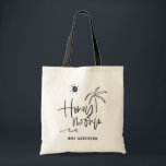 Honeymooning palm tree wedding gift beach tote bag<br><div class="desc">Modern,  hand lettered script calligraphy to let everyone know this isn't just a holiday. This is your honeymoon. Part of a collection. Change the colour to customise.</div>