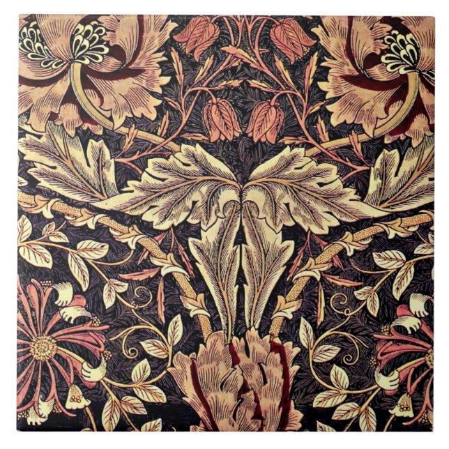 Honeysuckle, a William Morris design, Ceramic Tile (Front)