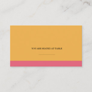 Honeysuckle and Orange Wedding Placecards