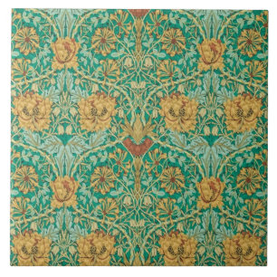 Honeysuckle and Tulip by William Morris 1876 Ceramic Tile