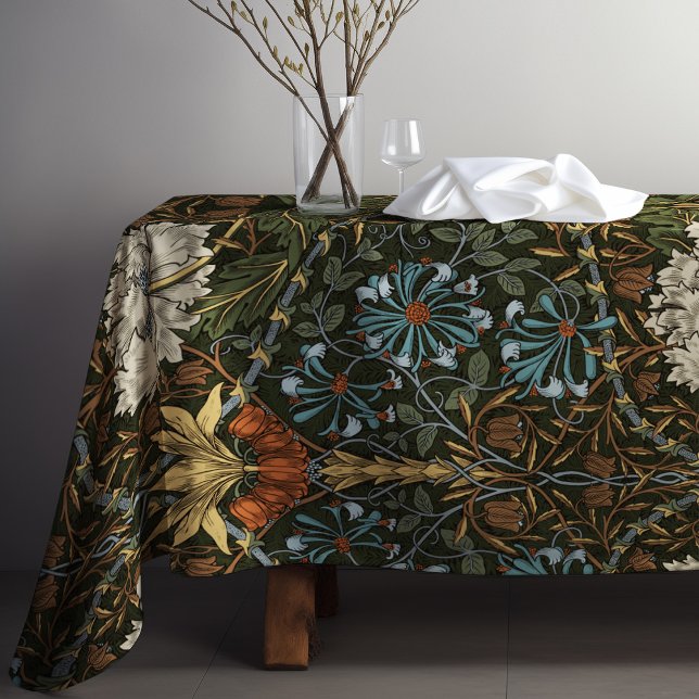 Honeysuckle Art Nouveau Floral Pattern Morris Tablecloth (Creator Uploaded)