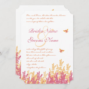 Honeysuckle Beeswax Wildflower Wedding Invites