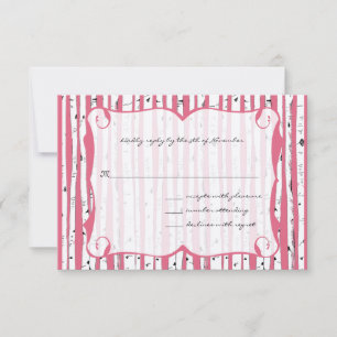 Honeysuckle Birch Tree Wedding Response Card