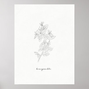 Honeysuckle Birth Flower Print