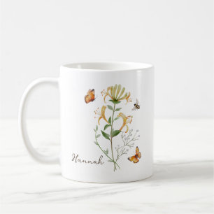 Honeysuckle Birth Month Flower Coffee Mug