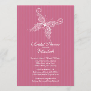 Honeysuckle Butterfly Bridal Shower Invitation