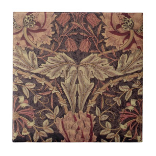 Honeysuckle by William Morris, Garden Flowers Art Ceramic Tile