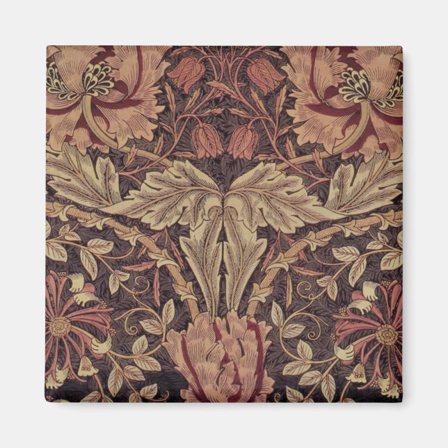 Honeysuckle by William Morris, Garden Flowers Art Magnet (Front)