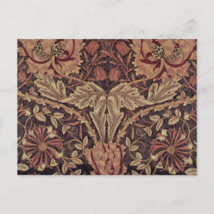 Honeysuckle by William Morris, Garden Flowers Art Postcard