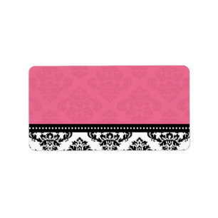 Honeysuckle Damask Wedding Address Labels