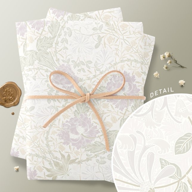 Honeysuckle Delight William Morris Larkspur Wrapping Paper Sheet (Creator Uploaded)