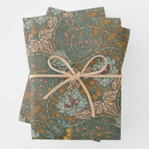 Honeysuckle Delight William Morris Larkspur Wrapping Paper Sheet