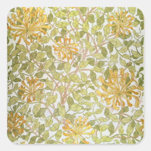 'Honeysuckle' design, 1883 Square Sticker