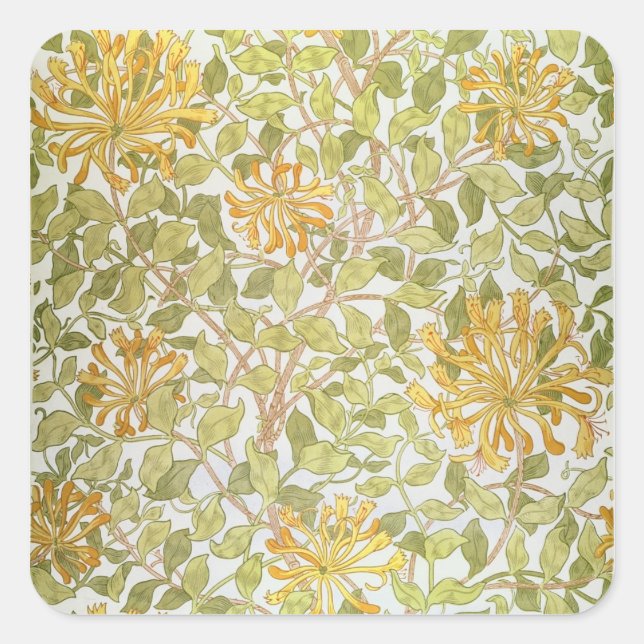 'Honeysuckle' design, 1883 Square Sticker (Front)