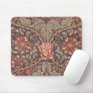 Honeysuckle, Floral Pattern by William Morris Mouse Pad