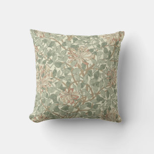 Honeysuckle Floral Wallpaper William Morris Cushion