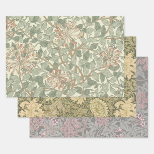 Honeysuckle Floral Wallpaper William Morris Wrapping Paper Sheet