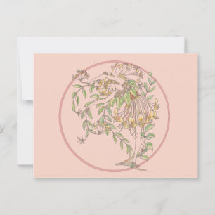 Honeysuckle Garden Fairy - June Birth Flower Postc Postcard