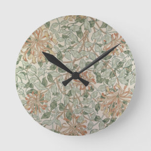 'Honeysuckle II' design Round Clock