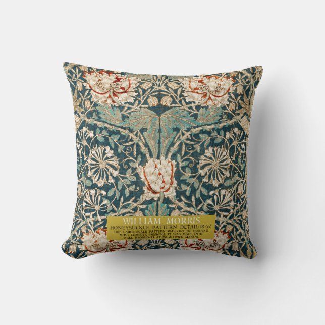 Honeysuckle Pattern - Design of William Morris  Cushion (Front)
