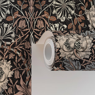 Honeysuckle Pattern Peel & Stick Arts and Crafts Wallpaper