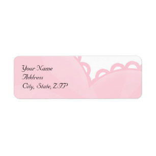 Honeysuckle Pink Fun Heart Return Address Label