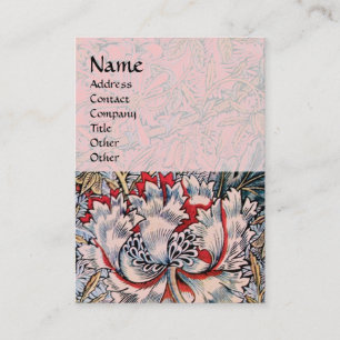HONEYSUCKLE ,pink red white brown Business Card
