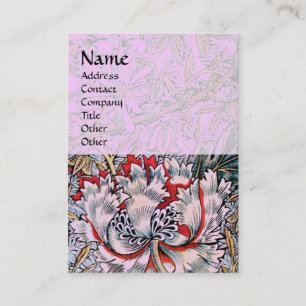 HONEYSUCKLE ,pink red white brown Business Card