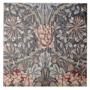 Honeysuckle Print (by William Morris) Ceramic Tile