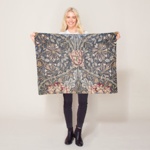 Honeysuckle Print (by William Morris) Fleece Blanket