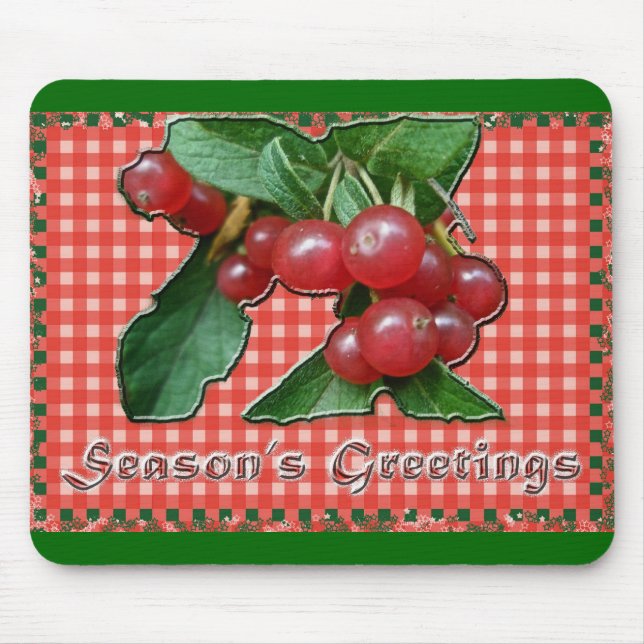 Honeysuckle Season's Greetings Mousepad (Front)