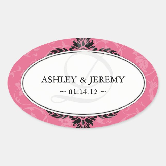 Honeysuckle Wedding Favour Stickers (Front)