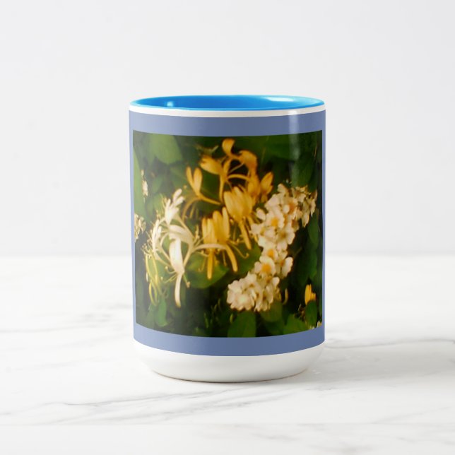 Honeysuckle Wild Rose Two-Tone Coffee Mug (Center)