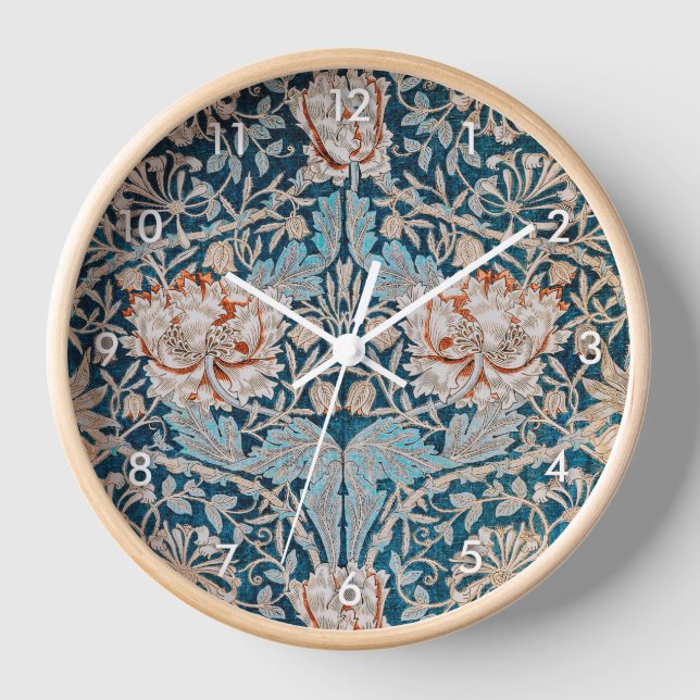 Honeysuckle, William Morris Clock (Front)