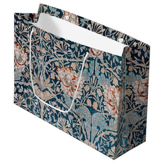 Honeysuckle, William Morris Large Gift Bag (Front Angled)