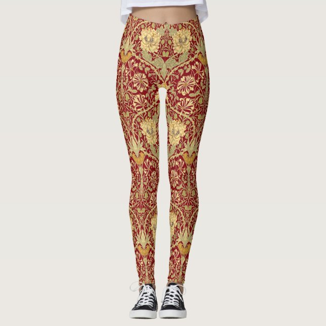 Honeysuckle William Morris Leggings (Front)