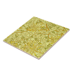 Honeysuckle Yellow by William Morris. Ceramic Tile