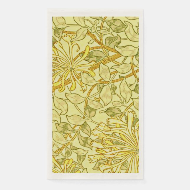 Honeysuckle Yellow by William Morris Napkin (Front)