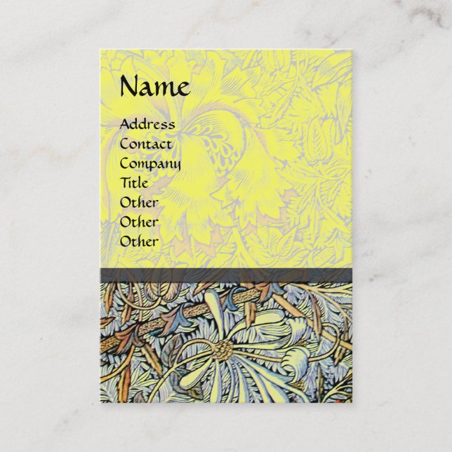 HONEYSUCKLE ,yellow,pink red white brown Business Card (Front)