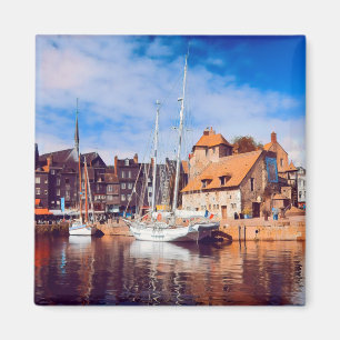 HONFLEUR - docking - old pier - panorama Magnet