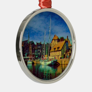 HONFLEUR - docking - old pier - panorama Metal Ornament