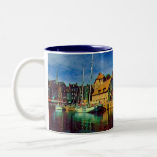 HONFLEUR - docking - old pier - panorama Two-Tone Coffee Mug
