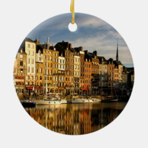 Honfleur, France Ceramic Tree Decoration