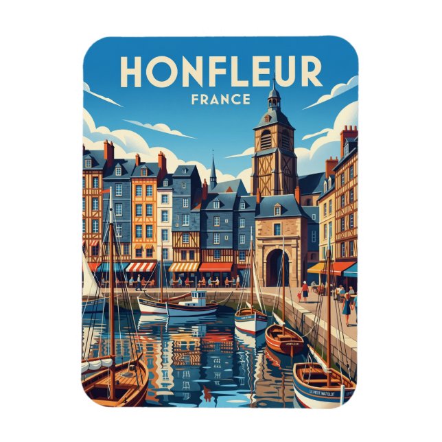 Honfleur France Magnet (Vertical)