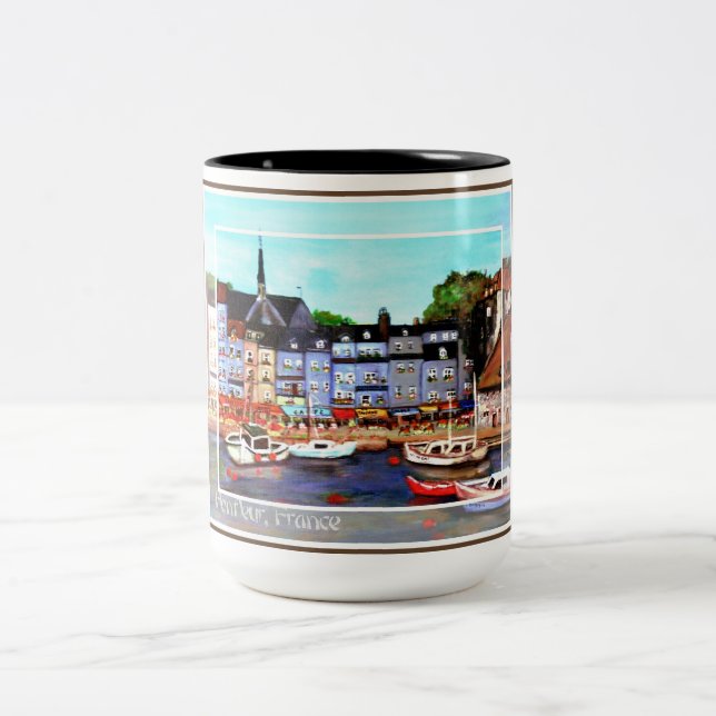 Honfleur, France Painting Mug (Center)
